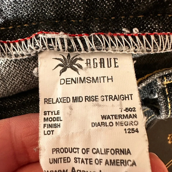 Jake Agave Men’s Mid-Rise Relaxed Straight Waterman Denim Jeans - Picture 11 of 16